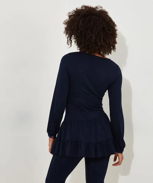 Apparel Joebrowns Exquisite Embroidered Tunic Navy Tops Tunics and Blouses Apparel Joebrowns Exquisite Embroidered Tunic Navy Tops Tunics and Blouses