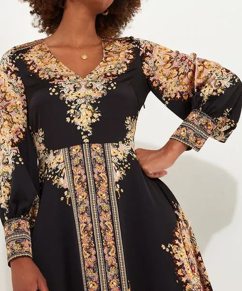 Apparel Savannah Scarf Print Dress Black Dresses Joebrowns