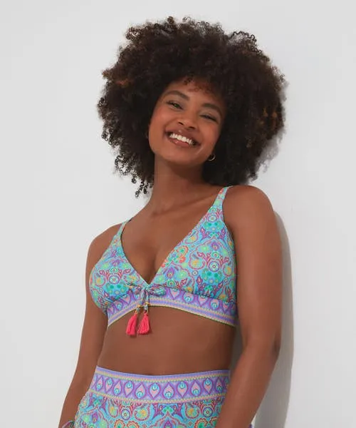 Apparel Swimwear Joebrowns Paradise Cove Bikini Top Blue Multi