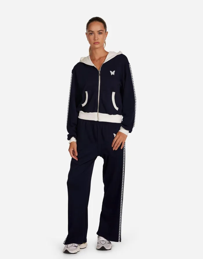 Audri Butterfly Happyface Dark Navy Milk Women039s Lauren Moshi Hoodies