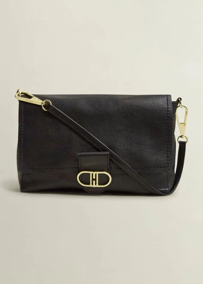 Bags Women HOBBS Lana Leather Shoulder Bag Black