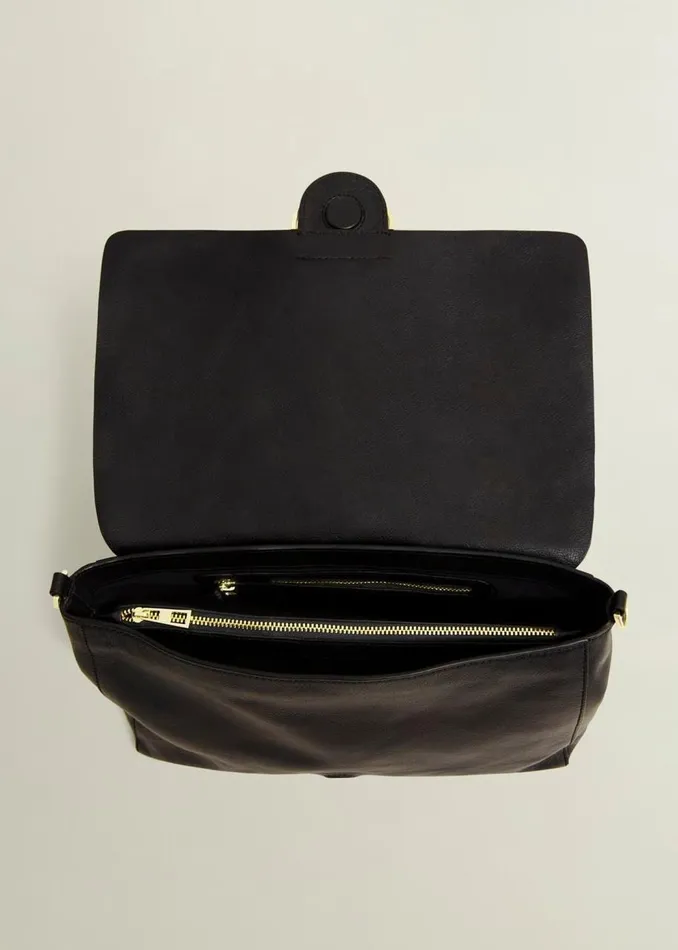 Bags Women HOBBS Lana Leather Shoulder Bag Black