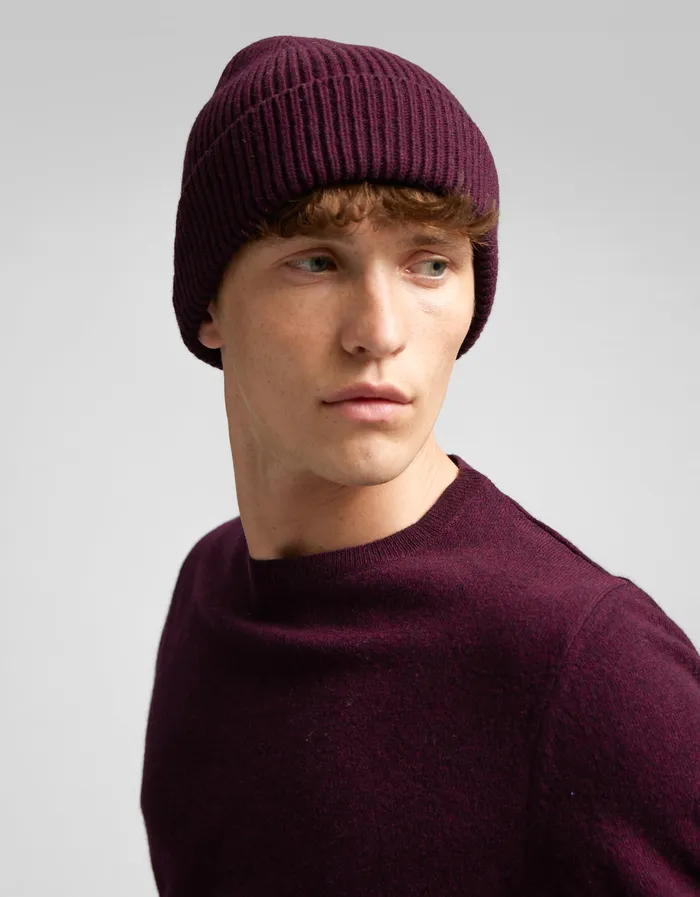 Beanies Colorfulstandard Men Merino Wool Beanie 8211 Deep Black