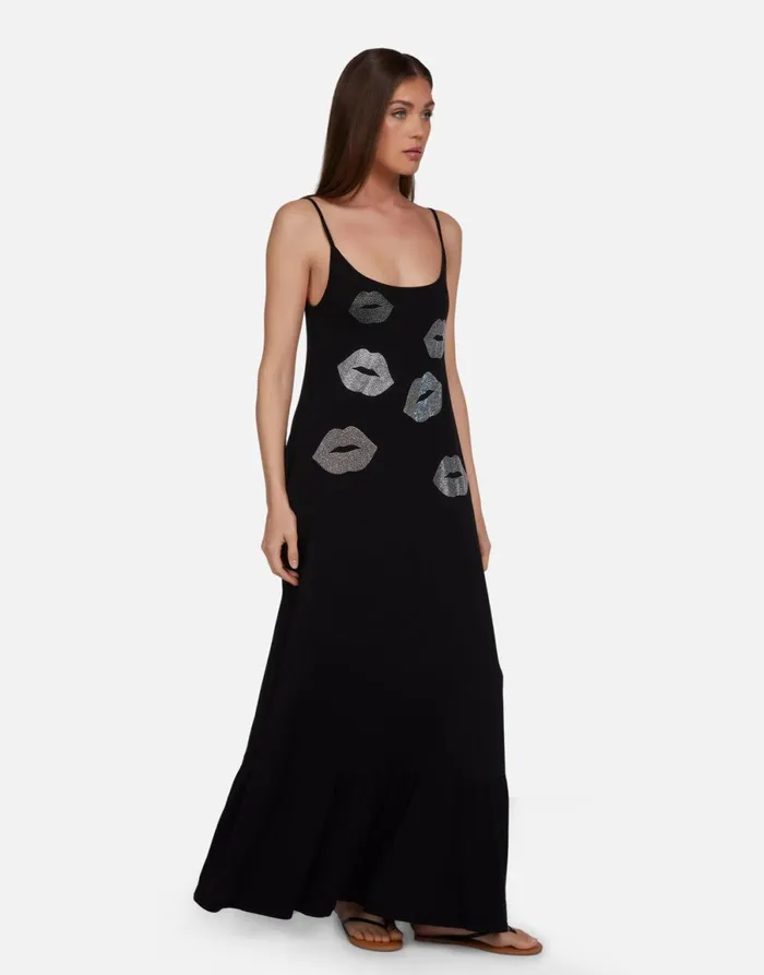 Beatrix Crystal Multi Lips Black Women039s Lauren Moshi Dresses