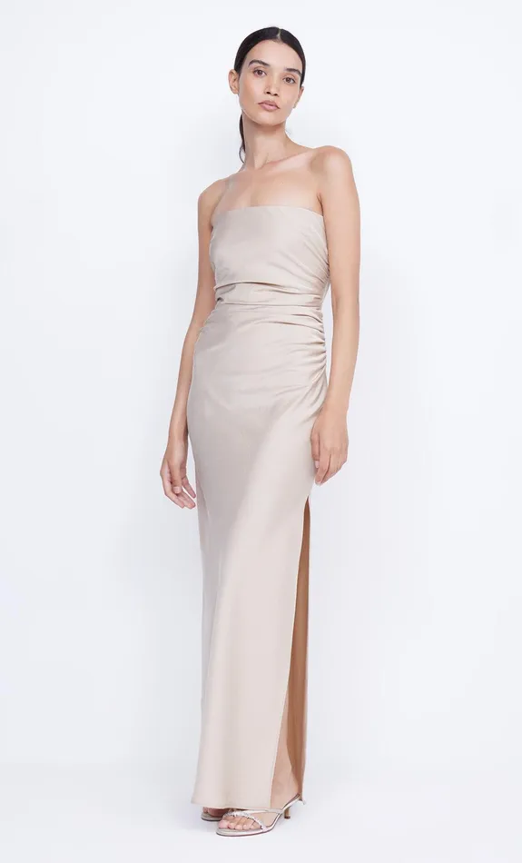 Bec Bridge Bridesmaid Dresses Women ETERNITY STRAPLESS MAXI 8211 SAND