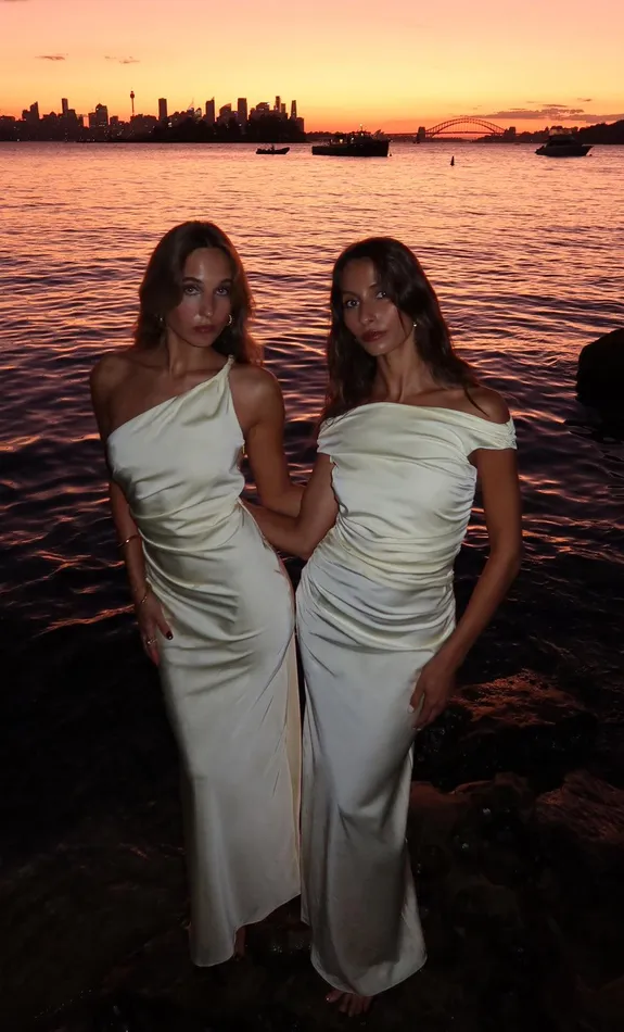 Bec Bridge Bridesmaid Dresses Women LUNETTA ASYM DRESS 8211 ICE YELLOW