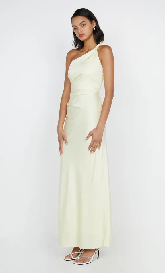 Bec Bridge Bridesmaid Dresses Women LUNETTA ASYM DRESS 8211 ICE YELLOW