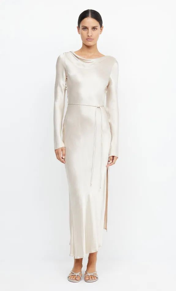 Bec Bridge Bridesmaid Dresses Women MOON DANCE LONG SLEEVE MAXI DRESS 8211 SAND