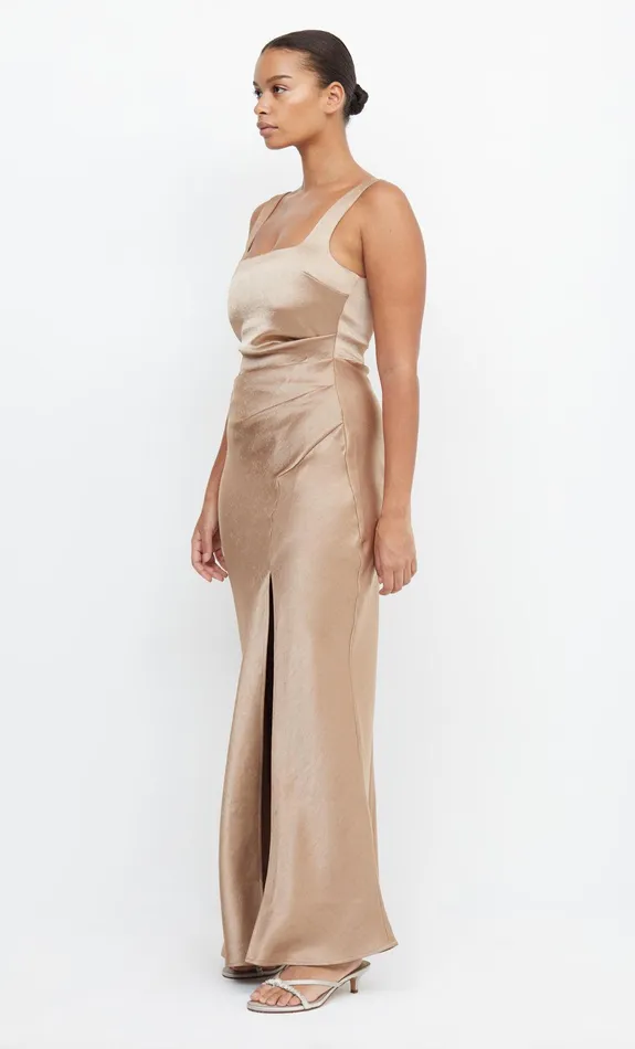 Bec Bridge Bridesmaid Dresses Women THE DREAMER SQUARE NECK DRESS 8211 GOLDEN