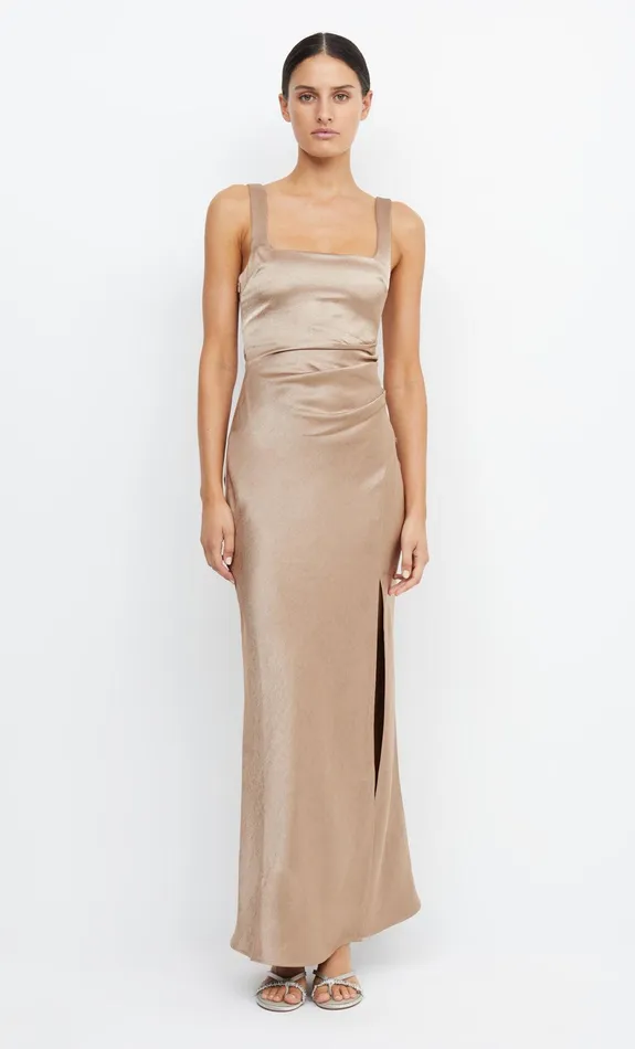 Bec Bridge Bridesmaid Dresses Women THE DREAMER SQUARE NECK DRESS 8211 GOLDEN