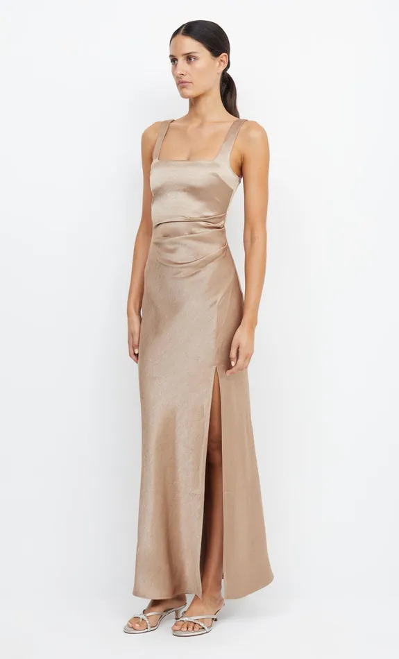 Bec Bridge Bridesmaid Dresses Women THE DREAMER SQUARE NECK DRESS 8211 GOLDEN