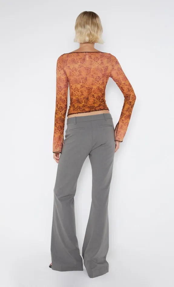Bec Bridge Cropped Women FLEUR DE LIS LONG SLEEVE TOP 8211 FLEUR
