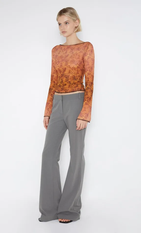 Bec Bridge Cropped Women FLEUR DE LIS LONG SLEEVE TOP 8211 FLEUR