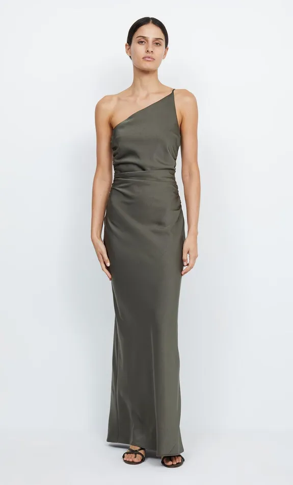 Bec Bridge Maxi Dresses Women ETERNITY ASYM MAXI DRESS 8211 DARK WILLOW