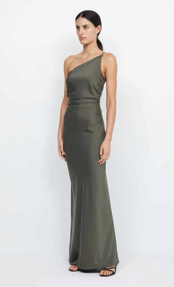 Bec Bridge Maxi Dresses Women ETERNITY ASYM MAXI DRESS 8211 DARK WILLOW