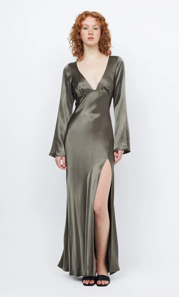 Bec Bridge Maxi Dresses Women REN LONG SLEEVE MAXI DRESS 8211 DARK WILLOW