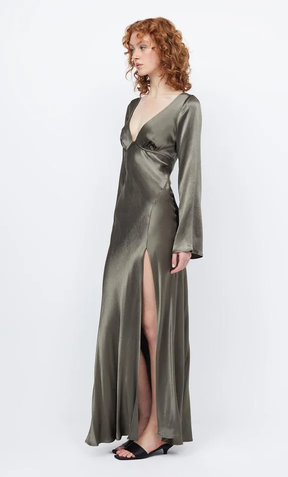 Bec Bridge Maxi Dresses Women REN LONG SLEEVE MAXI DRESS 8211 DARK WILLOW
