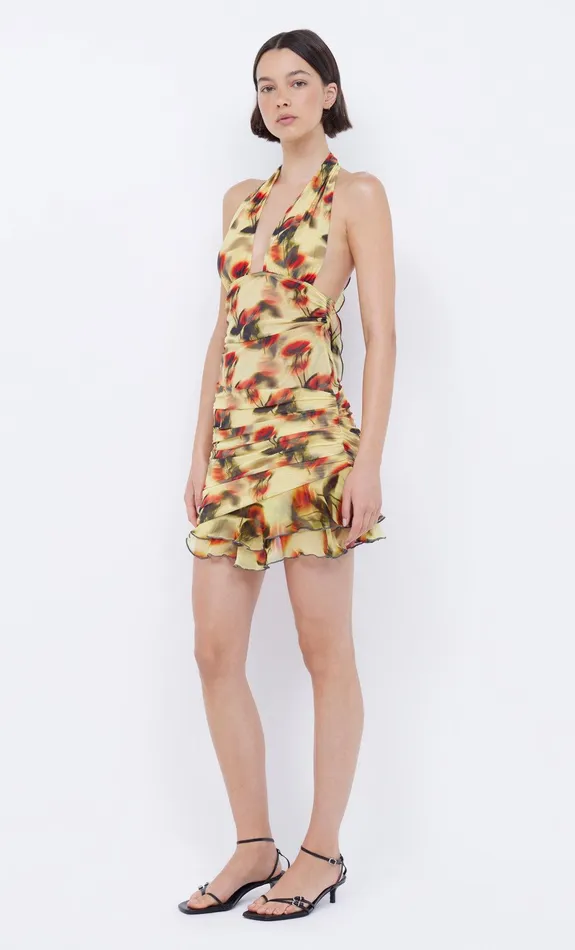 Bec Bridge Mini Dresses Women FIORE HALTER MINI DRESS 8211 CITRUS ROSE