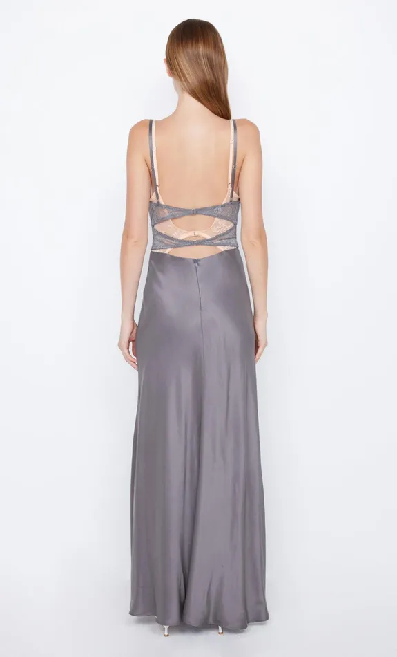 Bec Bridge Prom Dresses Women AMORAS CUT OUT DRESS 8211 GREYPEACH
