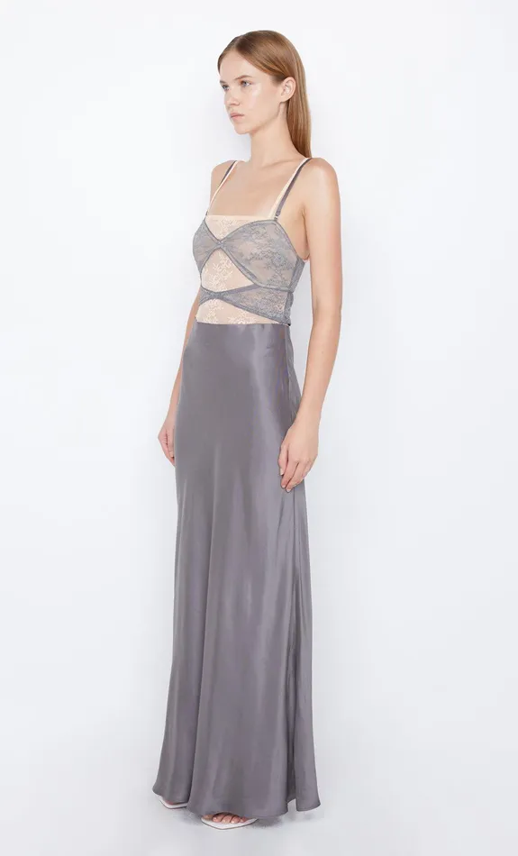 Bec Bridge Prom Dresses Women AMORAS CUT OUT DRESS 8211 GREYPEACH
