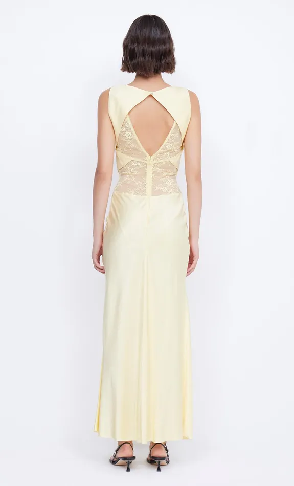 Bec Bridge Prom Dresses Women JULIETTE V NECK MAXI DRESS 8211 BUTTER YELLOW