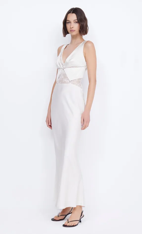Bec Bridge Prom Dresses Women JULIETTE V NECK MAXI DRESS 8211 IVORY