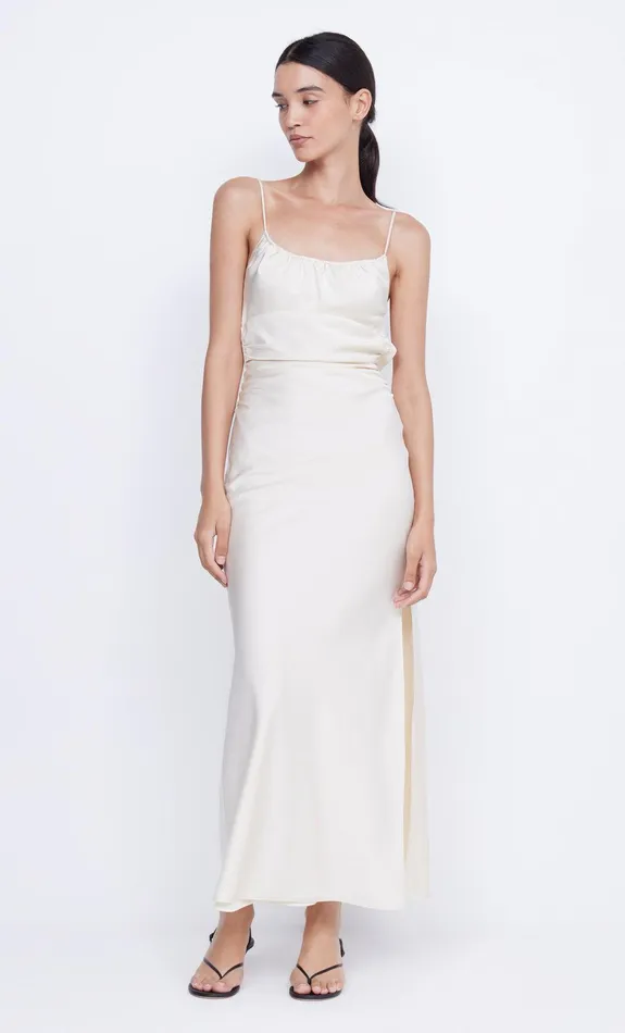 Bec Bridge Prom Dresses Women MARI LOU GATHERED MAXI DRESS 8211 CREAM