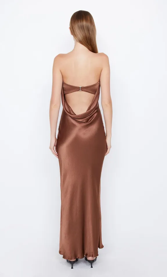 Bec Bridge Prom Dresses Women MOON DANCE STRAPLESS DRESS 8211 CHOCOLATE