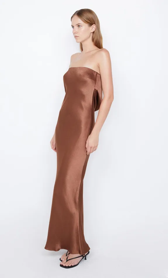 Bec Bridge Prom Dresses Women MOON DANCE STRAPLESS DRESS 8211 CHOCOLATE