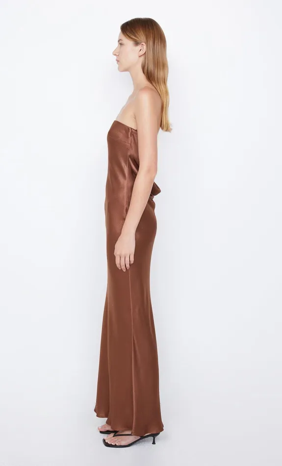 Bec Bridge Prom Dresses Women MOON DANCE STRAPLESS DRESS 8211 CHOCOLATE