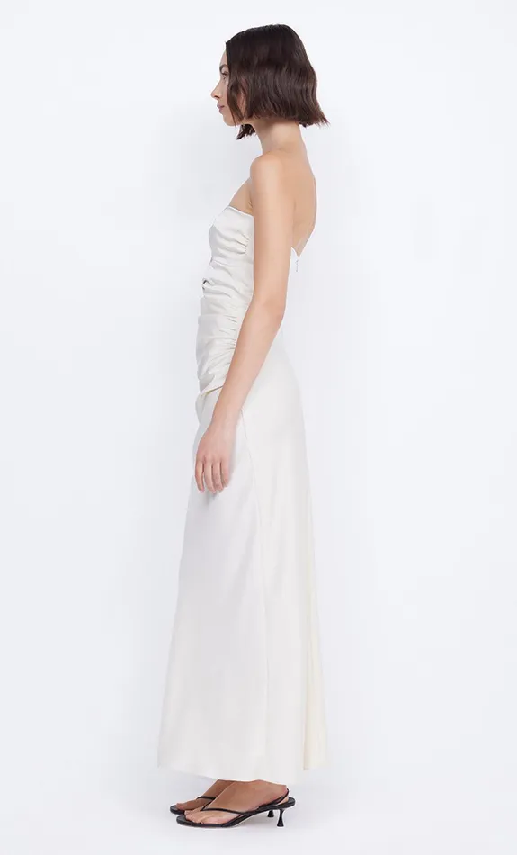 Bec Bridge Prom Dresses Women ROCHELLE TWIST STRAPLESS DRESS 8211 CREAM