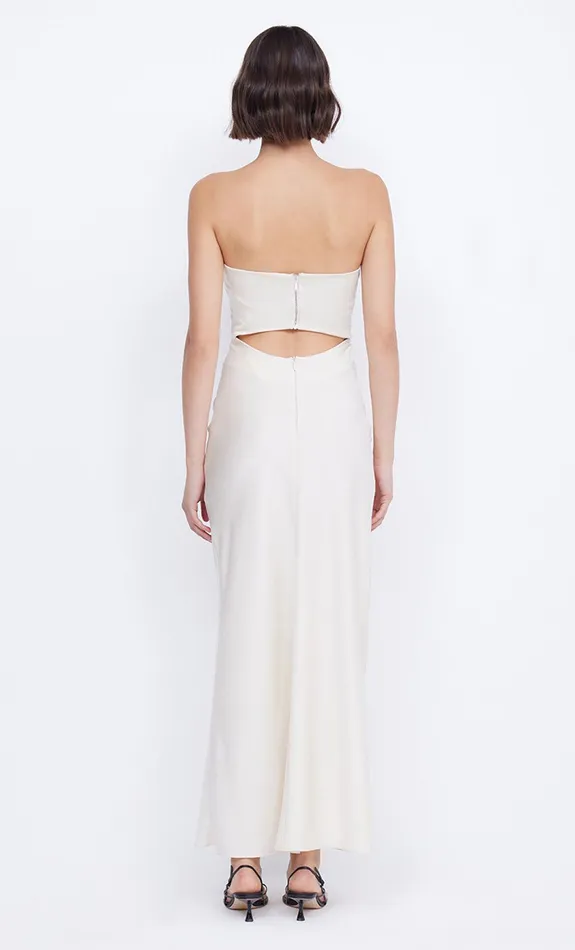 Bec Bridge Prom Dresses Women ROCHELLE TWIST STRAPLESS DRESS 8211 CREAM