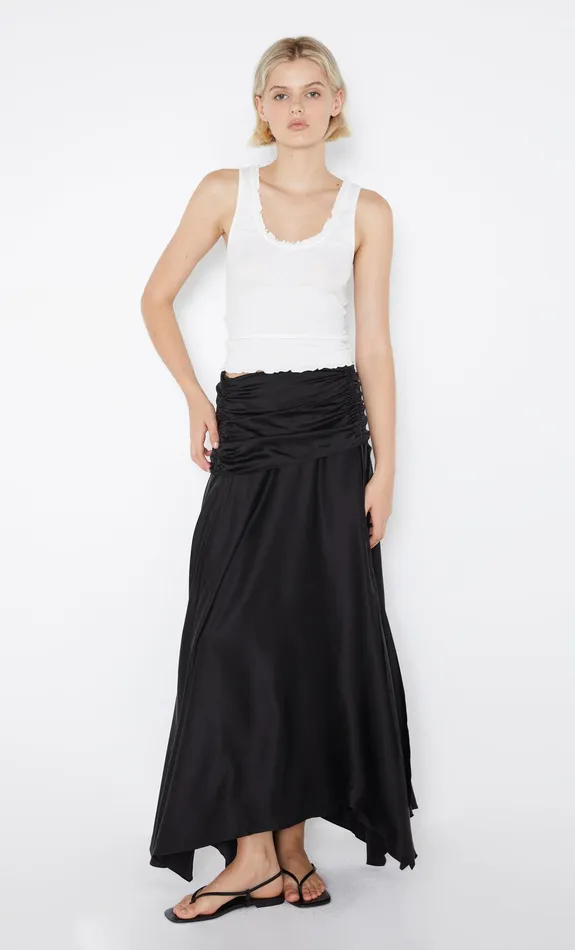 Bec Bridge Skirts Women CHANTILLY SILK RUCHED SKIRT 8211 BLACK