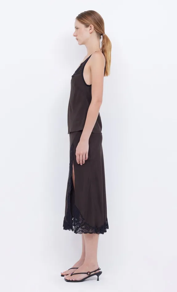 Bec Bridge Skirts Women DEJA VOUS SLIP SKIRT 8211 CHOCBLACK