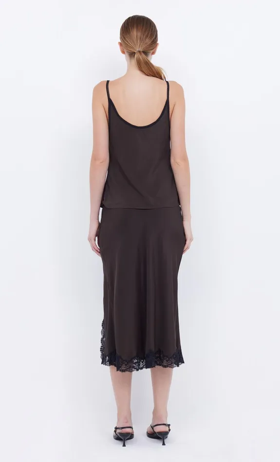 Bec Bridge Skirts Women DEJA VOUS SLIP SKIRT 8211 CHOCBLACK