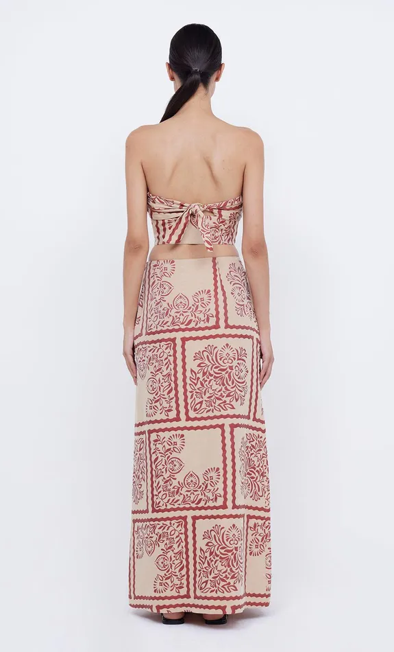 Bec Bridge Sleeveless Women PALM BLISS STRAPLESS CROP 8211 SAHARA JACQUARD