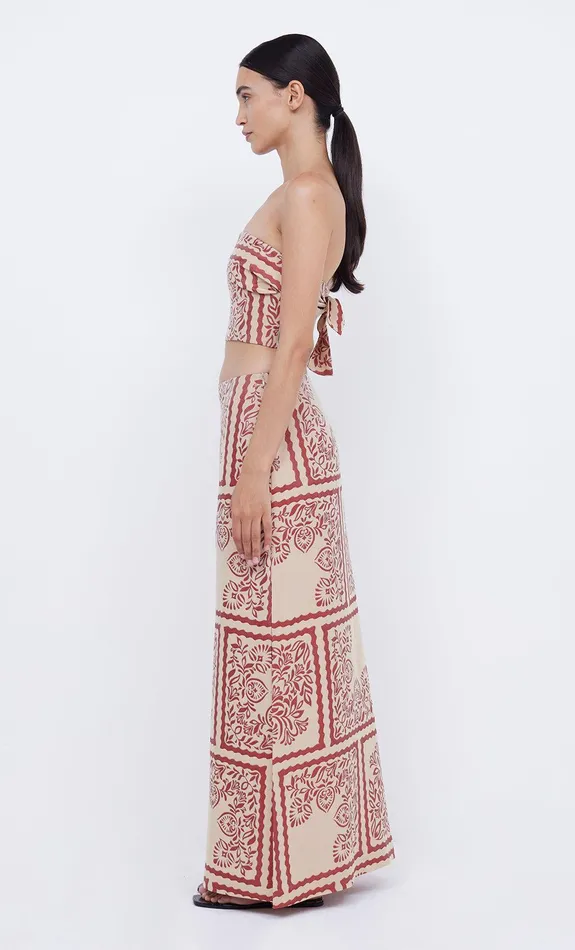 Bec Bridge Sleeveless Women PALM BLISS STRAPLESS CROP 8211 SAHARA JACQUARD