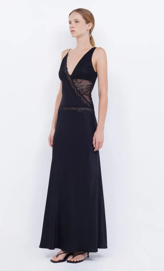Bec Bridge Wedding Guest Women ABRIELLE LACE MAXI DRESS 8211 BLACKBLACK