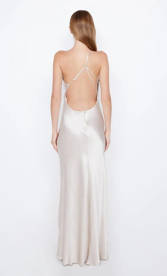 Bec Bridge Wedding Guest Women MARGAUX ASYM DRESS 8211 SAND