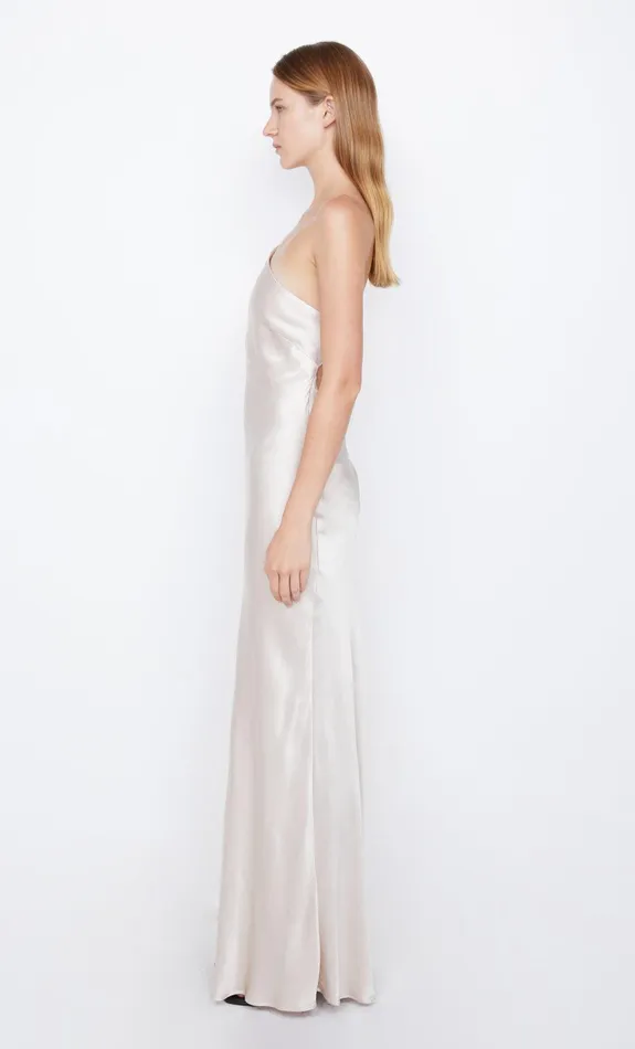 Bec Bridge Wedding Guest Women MARGAUX ASYM DRESS 8211 SAND