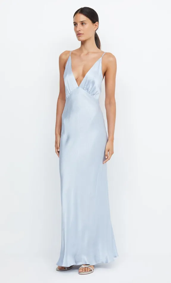 Bec Bridge Wedding Guest Women MOON DANCE V MAXI DRESS 8211 DUSTY BLUE
