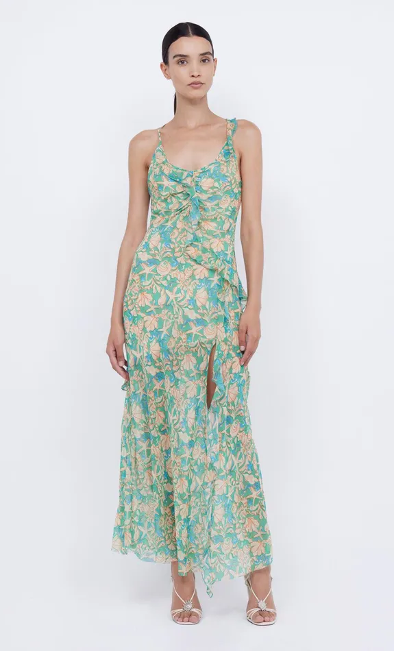 Bec Bridge Wedding Guest Women OASIS FRILL MAXI DRESS 8211 UNDER THE SEA