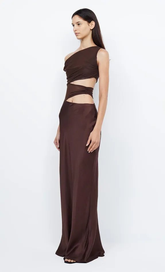 Bec Bridge Wedding Guest Women OPHELIA MAXI DRESS 8211 COCOA