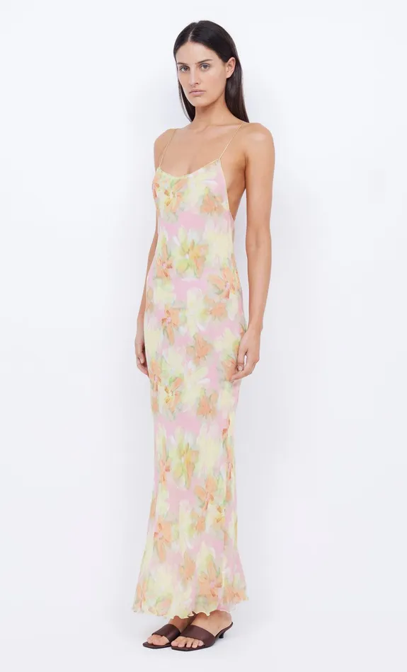 Bec Bridge Wedding Guest Women ZEPHY PRINT SLIP DRESS 8211 PINK BLOSSOM