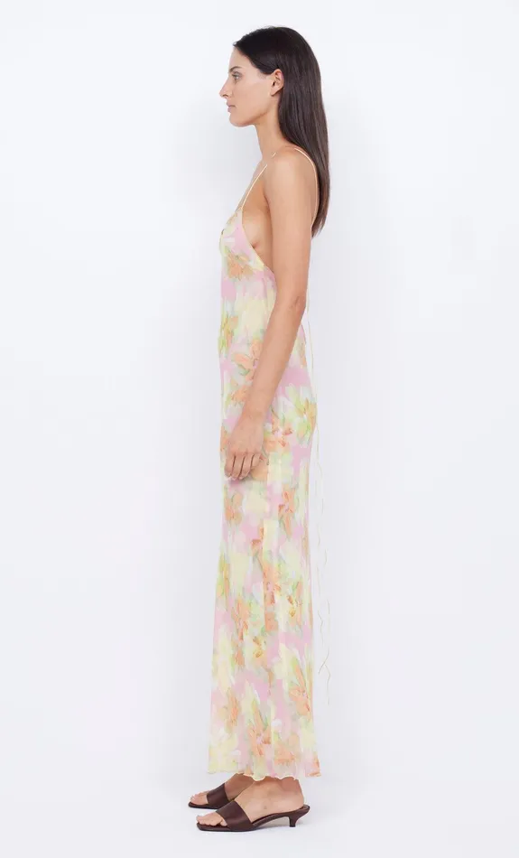 Bec Bridge Wedding Guest Women ZEPHY PRINT SLIP DRESS 8211 PINK BLOSSOM