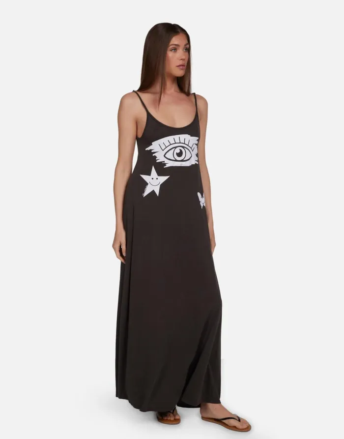 Berna Scribble Eye Elements Vintage Black Women039s Lauren Moshi Dresses