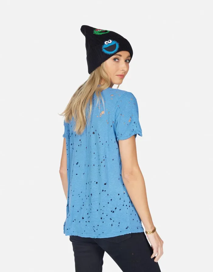Bess Crystal Cookie Monster Riptide Women039s Lauren Moshi Short Sleeve