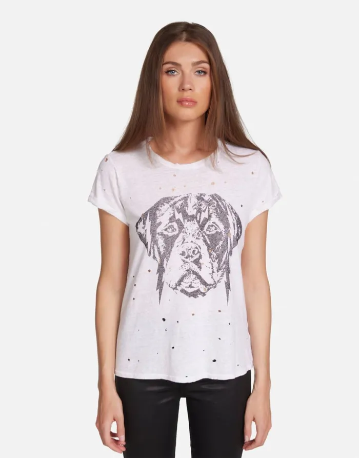 Bess Lightning Rottweiler Milk Women039s Lauren Moshi Short Sleeve