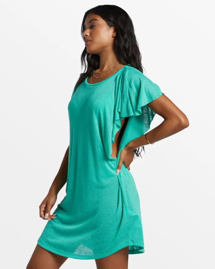 Billabong Cover Ups Out For Waves CoverUp Dress Tropical Green 8211 Women Billabong Cover Ups Out For Waves CoverUp Dress Tropical Green 8211 Women