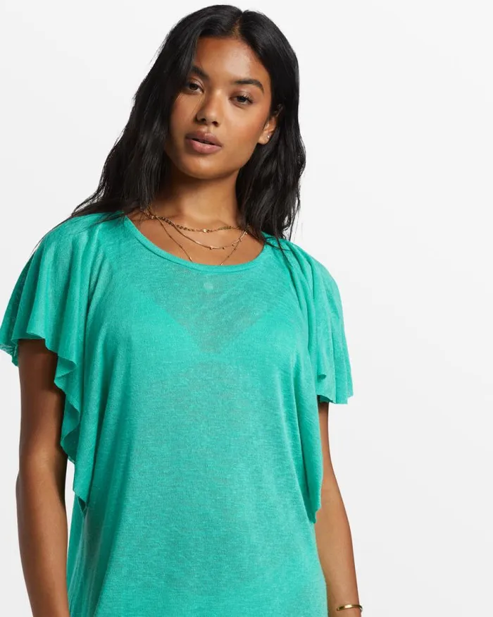 Billabong Cover Ups Out For Waves CoverUp Dress Tropical Green 8211 Women Billabong Cover Ups Out For Waves CoverUp Dress Tropical Green 8211 Women